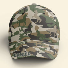 Load image into Gallery viewer, “For Horse Lovers: Style Meets Adventure” - Personalized Classic Camo Cap Caps PopCulturePrints

