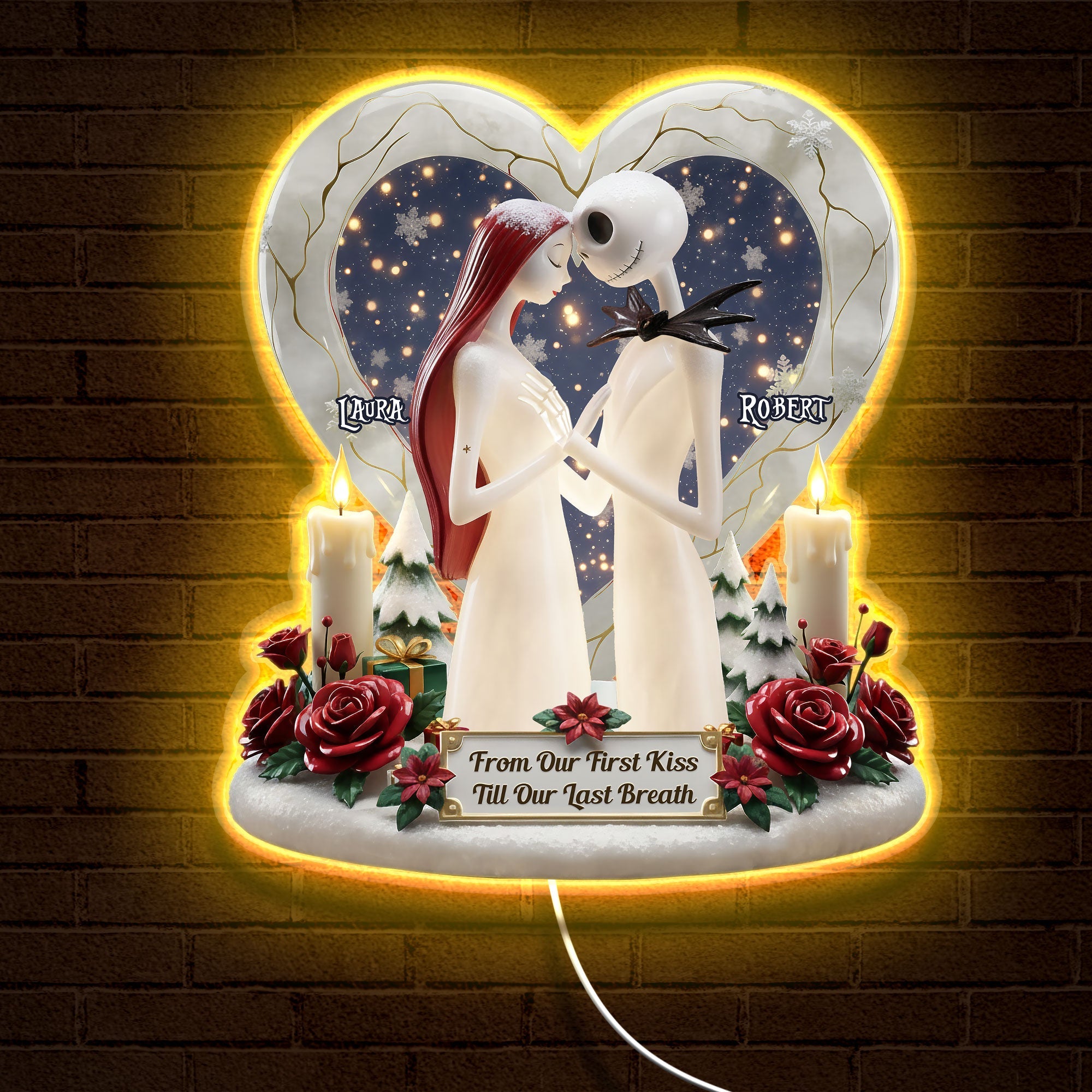 Eternal Love LED Wall Sign - Personalized Gifts for Couples Led Wall Sign PopCulturePrints