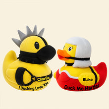 Load image into Gallery viewer, Quirky Love in Every Quack: Naughty Duck Couple Pillow - Personalized Gift for Couples Pillow PopCulturePrints
