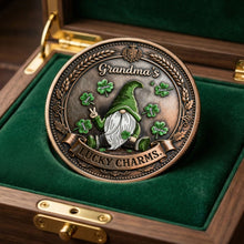 Load image into Gallery viewer, Grandma's Lucky Charms Metal Coin - Personalized Gift for Grandma Coin PopCulturePrints
