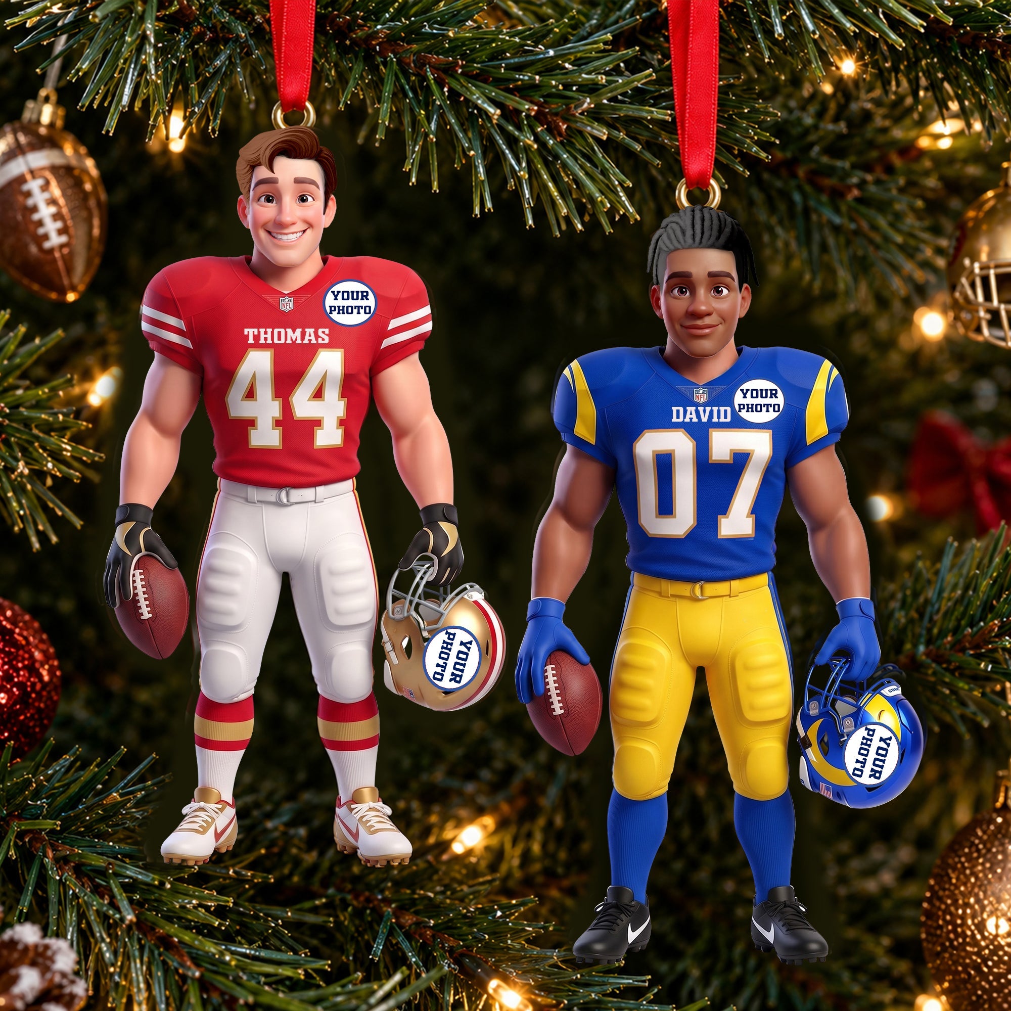 Customize Your Champion: Personalized Athlete Acrylic Ornament - Perfect Christmas Gift for Sports Lovers