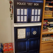 Load image into Gallery viewer, Police Box Themed Door Cover for Movie Fans - Custom Print Door Covers PopCulturePrints
