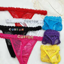 Load image into Gallery viewer, Custom Crystal Letter Bikini Panties for Girlfriend Underwear PopCulturePrints
