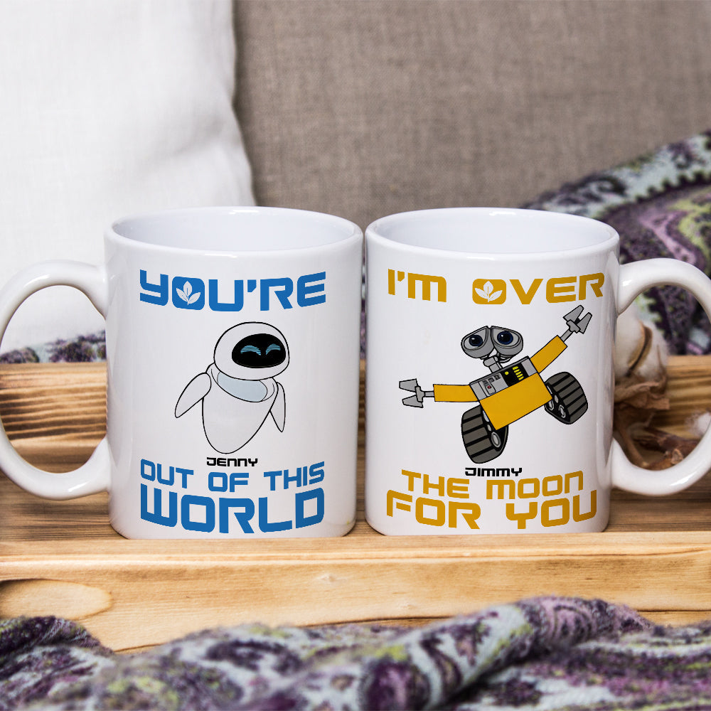 Custom Robot Mug Set for Couples - Perfect Romantic Valentine's Day Gifts Coffee Mug PopCulturePrints