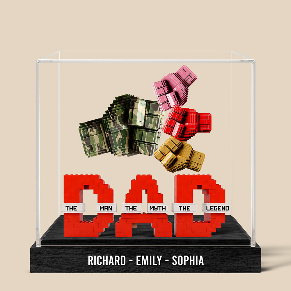 "The Man, The Myth, The Legend" - Personalized Legend Fist Bump Dad Acrylic Plaque - Unique Gift for Dads, Grandpas, and More Shaped Plaques PopCulturePrints