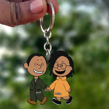 Load image into Gallery viewer, Custom Couple Keychain - Meaningful Personalized Valentine&#39;s Day Gifts Keychains PopCulturePrints
