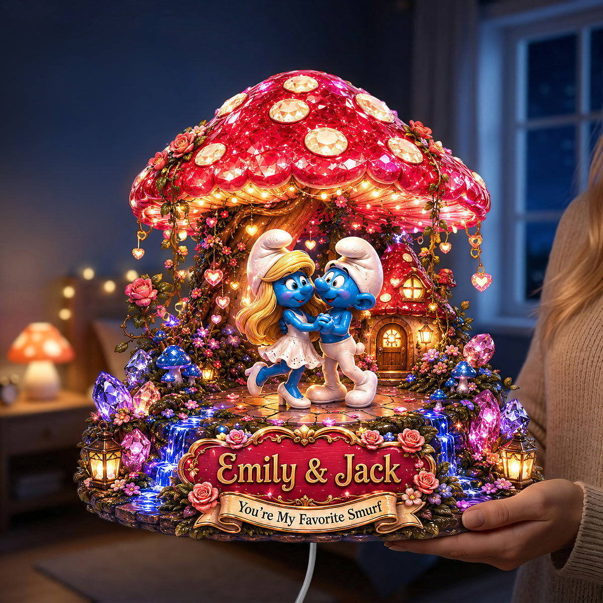 You're My Favorite Smurf Light Box - Personalized Gift for Couples