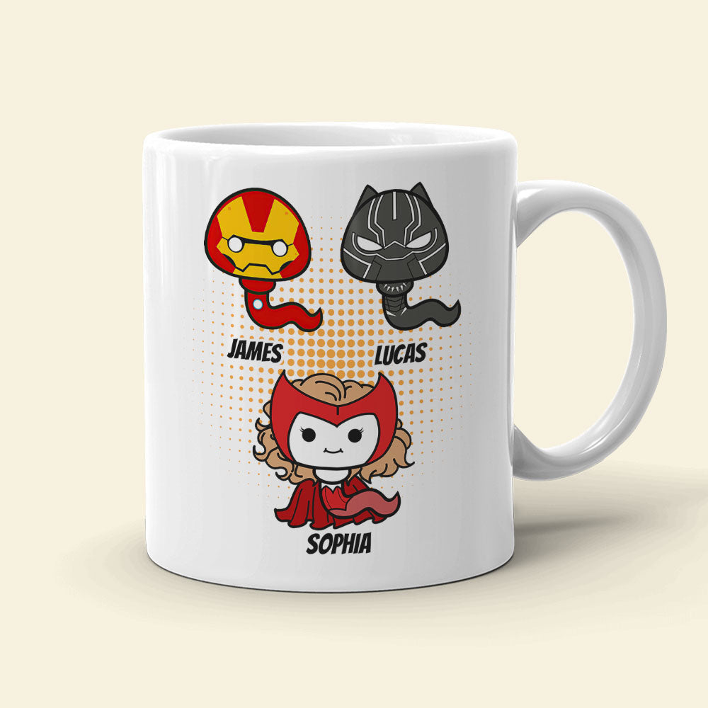 Personalized Super Dad Thank You Mug - Create Your Family's Masterpieces Coffee Mug PopCulturePrints