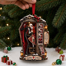 Load image into Gallery viewer, “Love Beyond the Grave” - Spooky Couple Acrylic Ornament - Personalized Christmas Gift for Couples Ornament PopCulturePrints
