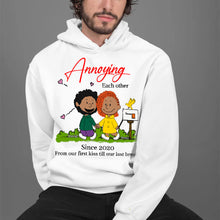 Load image into Gallery viewer, Personalized 2D Couple Sweatshirt: Annoying Each Other Shirts PopCulturePrints
