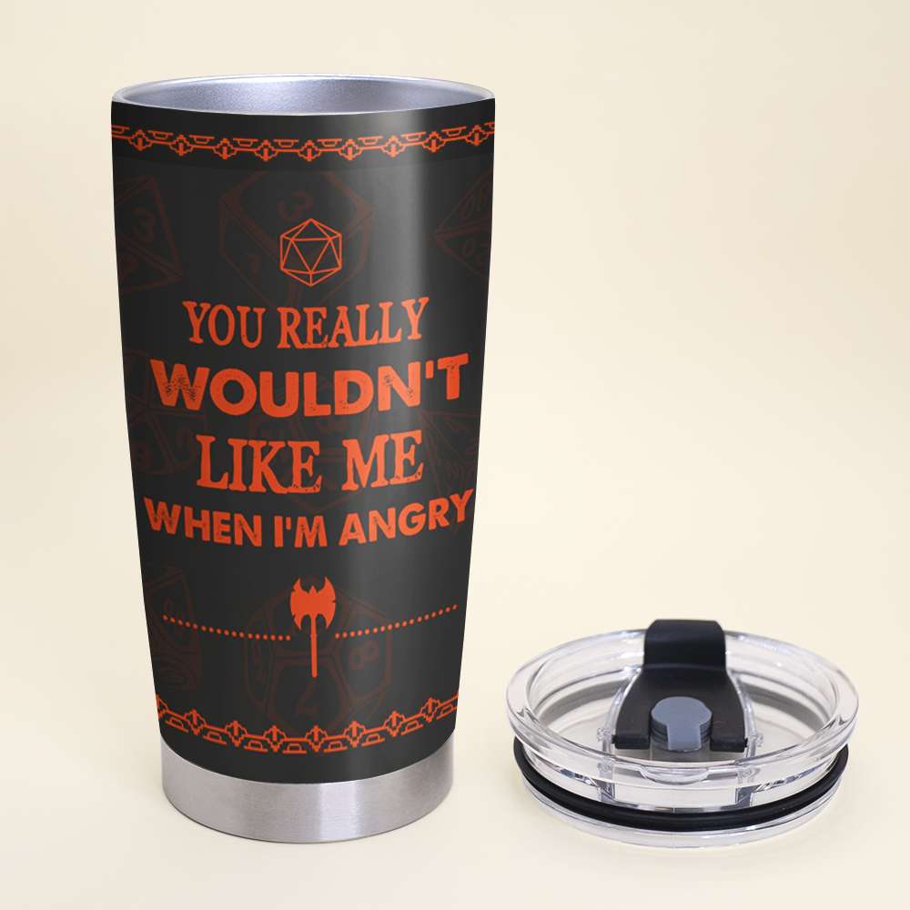 Customizable Barbarian Cat Gamer Tumbler - Personalized Gift for Cat Lovers