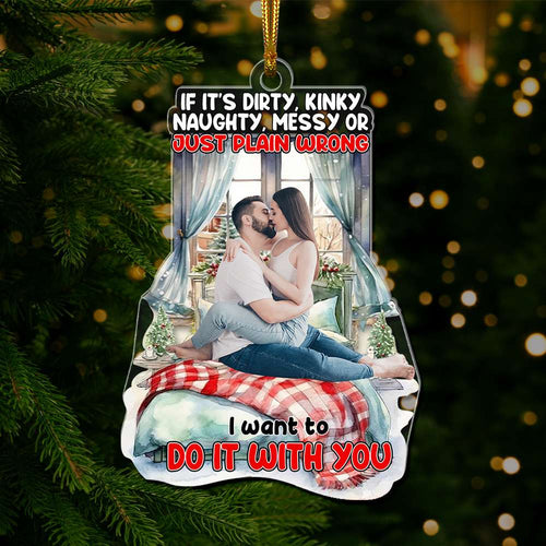 Romantic Personalized Christmas Ornament for Couples Ornament PopCulturePrints