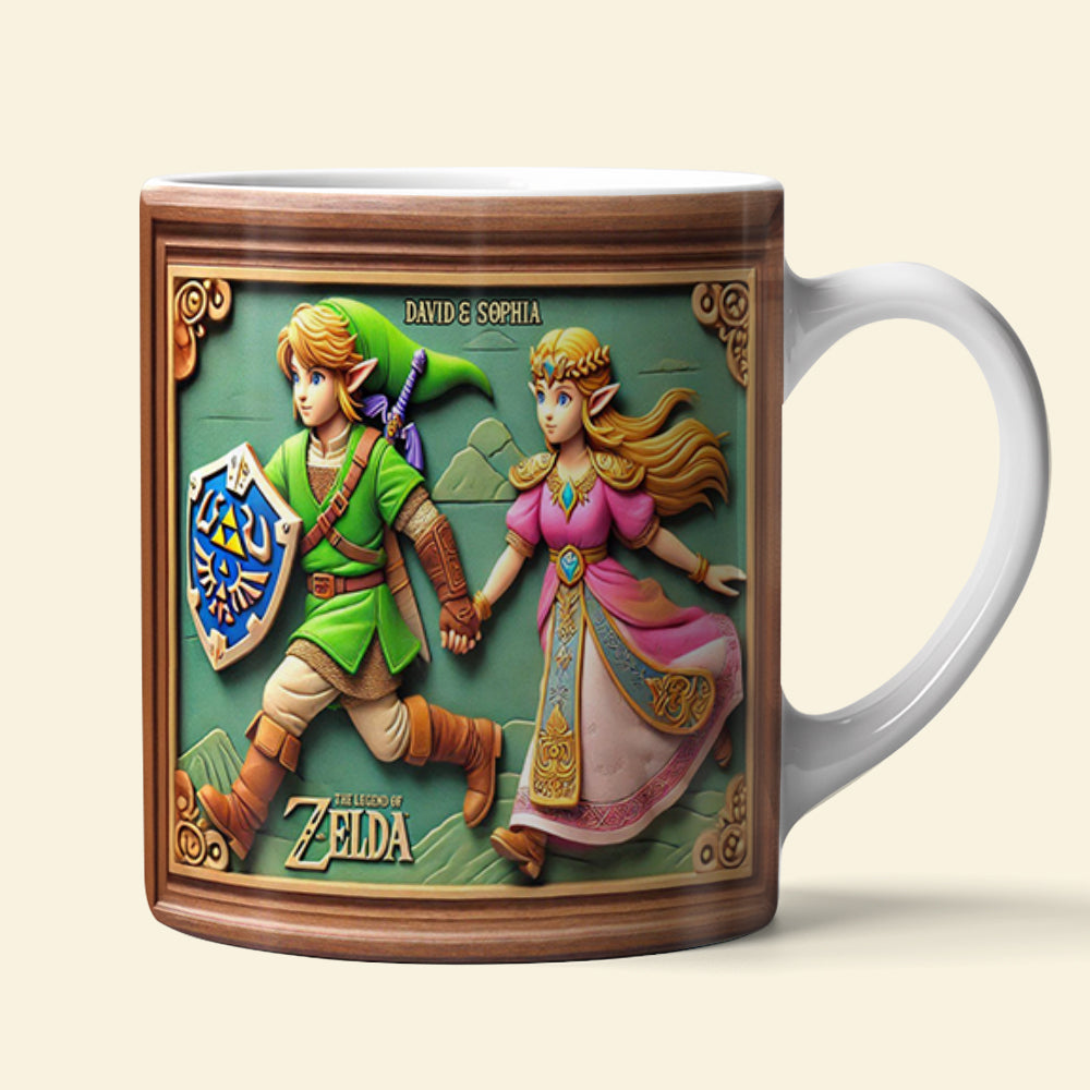 Customized Game Lovers Mug: Adventurer & Princess Coffee Mug PopCulturePrints