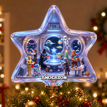 Load image into Gallery viewer, “May the Force Be With Your Christmas!” - Christmas In Master Ship Tree Topper - Personalized Gift for Star Wars Fans, Family, Friends
