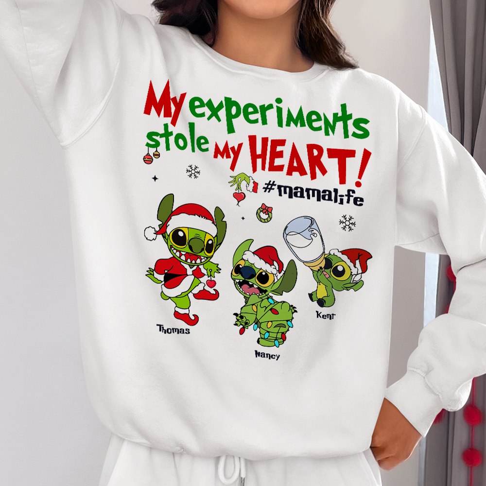 Customizable "My Experiments Stole My Heart" Mom Shirt