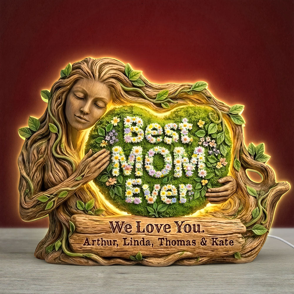 Best MOM Ever - Personalized Forest Mom Acrylic Light Box - Unique Gift for Mom, Grandma & Loved Ones Light Box PopCulturePrints