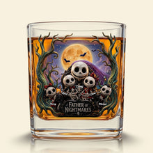 Load image into Gallery viewer, "Celebrate Fatherhood with a Spooky Twist" - Personalized Round Glass - Gift for Dad, Grandpa, or Any Father Figure Glass PopCulturePrints
