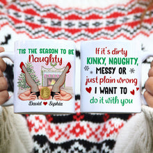 Load image into Gallery viewer, Custom Naughty Christmas Couple Coffee Mugs
