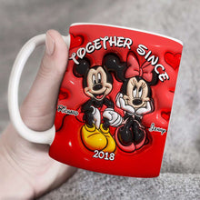 Load image into Gallery viewer, Custom &#39;Together Since&#39; Mouse Couple Mug - Perfect Valentine&#39;s Day Gifts Coffee Mug PopCulturePrints
