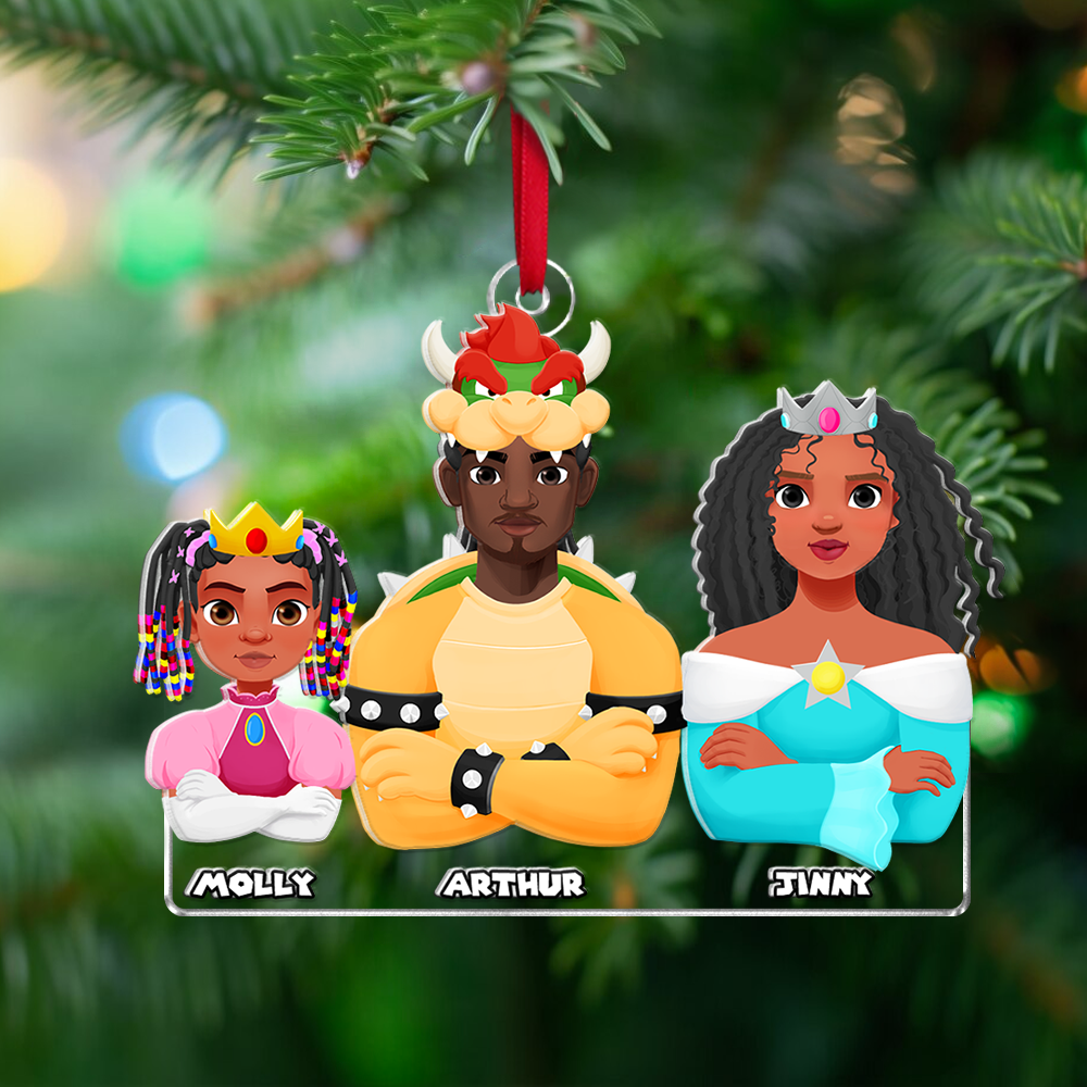 Custom Family Christmas Ornament - Fantasy Characters Design