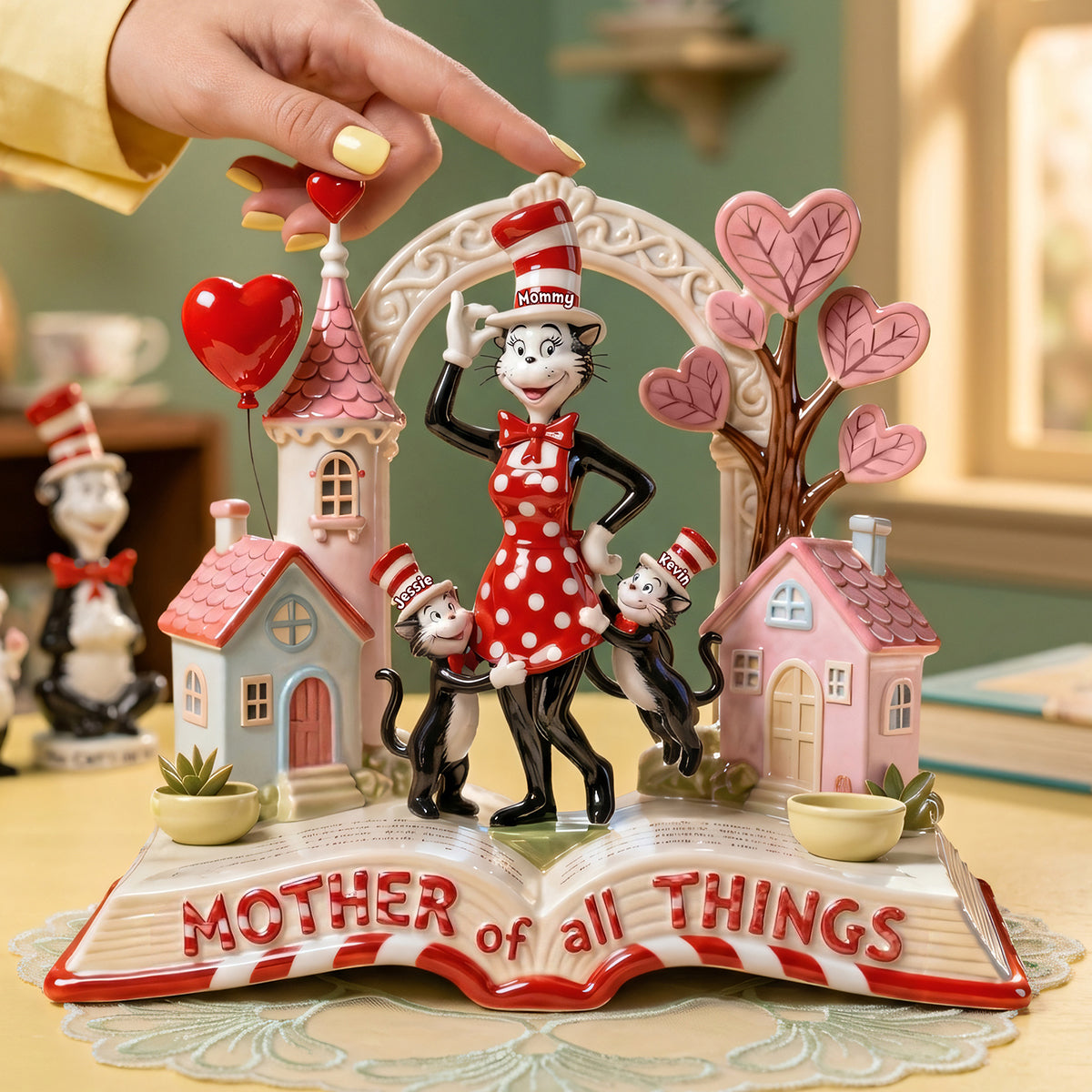 “A Mother’s Love is the Heart of the Home” - Playful Wise Mom Acrylic Plaque, Personalized Gift for Moms, Grandmas, and More Shaped Plaques PopCulturePrints