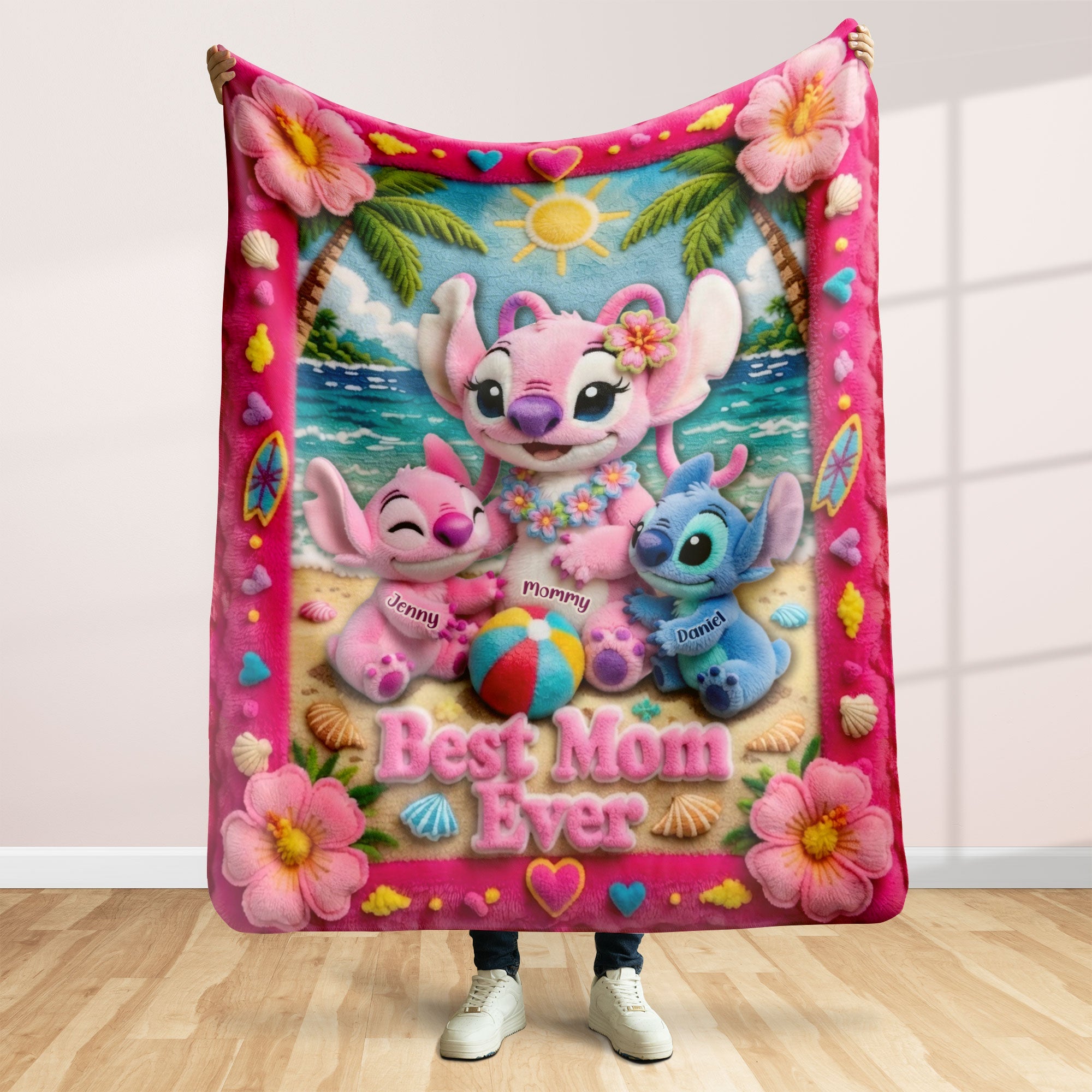 "Best Mom Ever - A treasure for cherished moments" - Personalized Blanket for Moms, Custom Gift for Mothers and Grandmothers Blanket PopCulturePrints