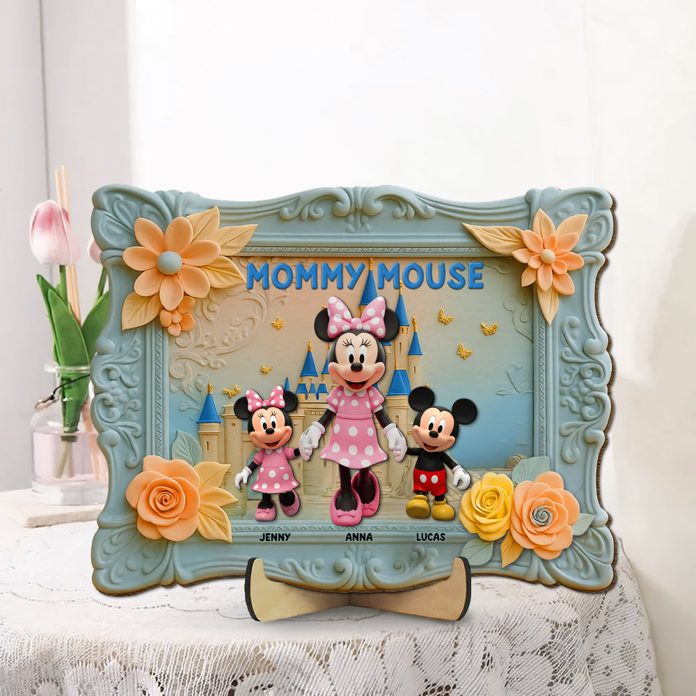 Create Magical Memories: Personalized Mommy Mouse Wood Sign - Unique Gift for Mom, Grandma & Family Wood Sign PopCulturePrints