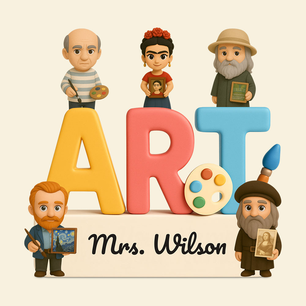 Celebrate Creativity: Personalized Art Teacher Acrylic Plaque - Custom Gift for Educators and Art Lovers Shaped Plaques PopCulturePrints