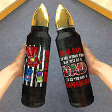 Load image into Gallery viewer, Personalized Superhero Bullet Tumbler for Dad Tumbler Cup PopCulturePrints
