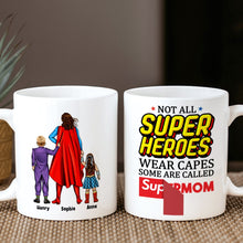 Load image into Gallery viewer, Supermom &amp; Kids Personalized Coffee Mug Coffee Mug PopCulturePrints
