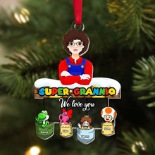 Load image into Gallery viewer, Custom Super Grannio Christmas Acrylic Ornament Ornament PopCulturePrints
