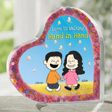 Load image into Gallery viewer, Personalized Heart Plaque for Couples - Love Hand in Hand Shaped Plaques PopCulturePrints
