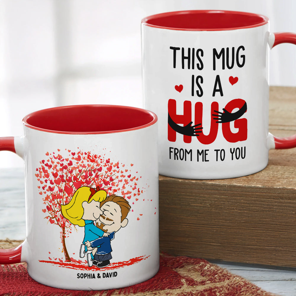 Personalized Hug Mug Set for Couples Coffee Mug PopCulturePrints