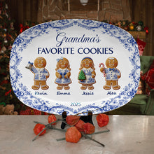 Load image into Gallery viewer, Grandma&#39;s Favorite Cookies - Personalized Christmas Gift Plate Plates PopCulturePrints
