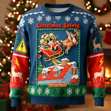 Load image into Gallery viewer, Unleash the Fun: Creepy Fun Santa Electric Shock Ugly Sweater - Personalized Christmas Gift AOP Products PopCulturePrints
