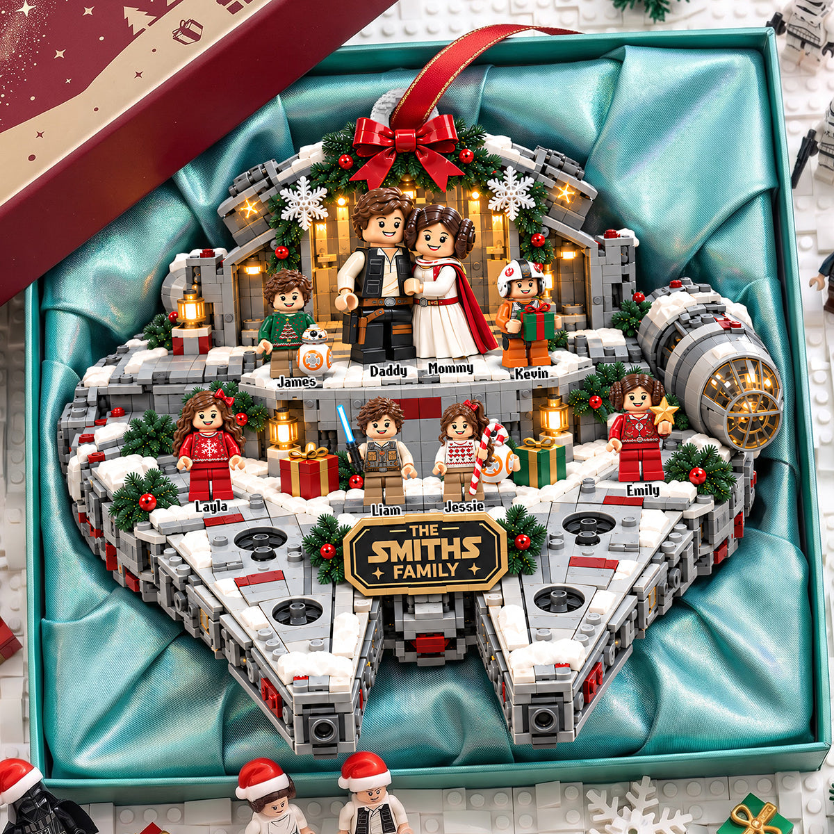 Lovely Legend Family Exploring The Interstellar Acrylic Ornament - Personalized Christmas Gifts For Family 03hata070926 Ornament PopCulturePrints