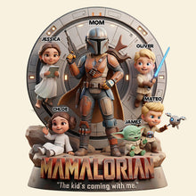 Load image into Gallery viewer, "The Force is Strong with This Mom" - Space Warrior Mom Acrylic Plaque - Personalized Gift for Mom, Grandma, and More Shaped Plaques PopCulturePrints

