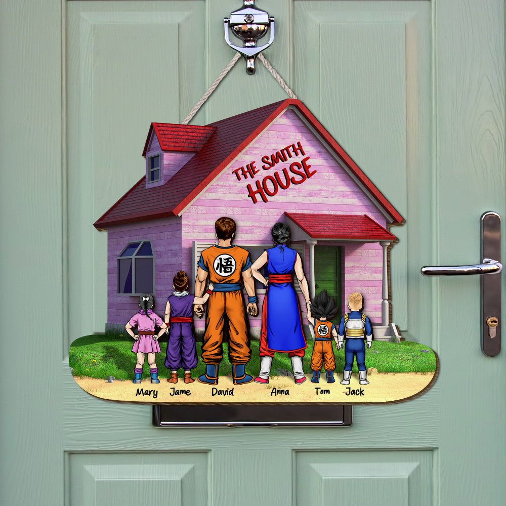 Custom Family Anime-Themed Wood Sign Wood Sign PopCulturePrints
