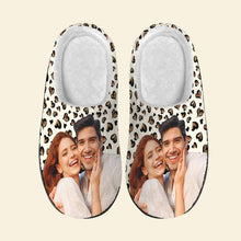 Load image into Gallery viewer, Personalized Smiling Couple Slippers | Unique Gifts for Couples Shoes PopCulturePrints
