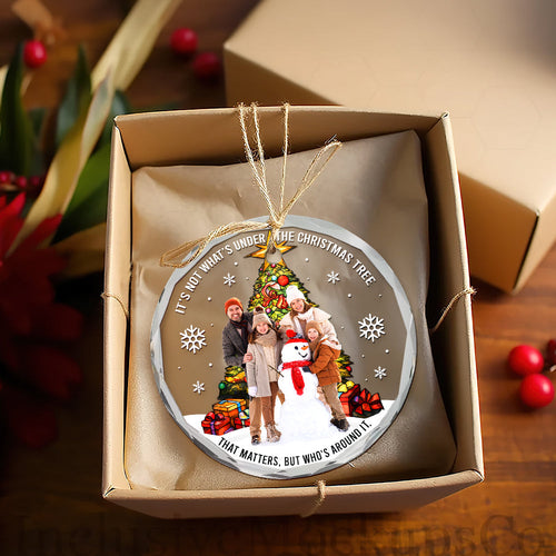 Personalized Family Christmas Crystal Ornament Ornament PopCulturePrints