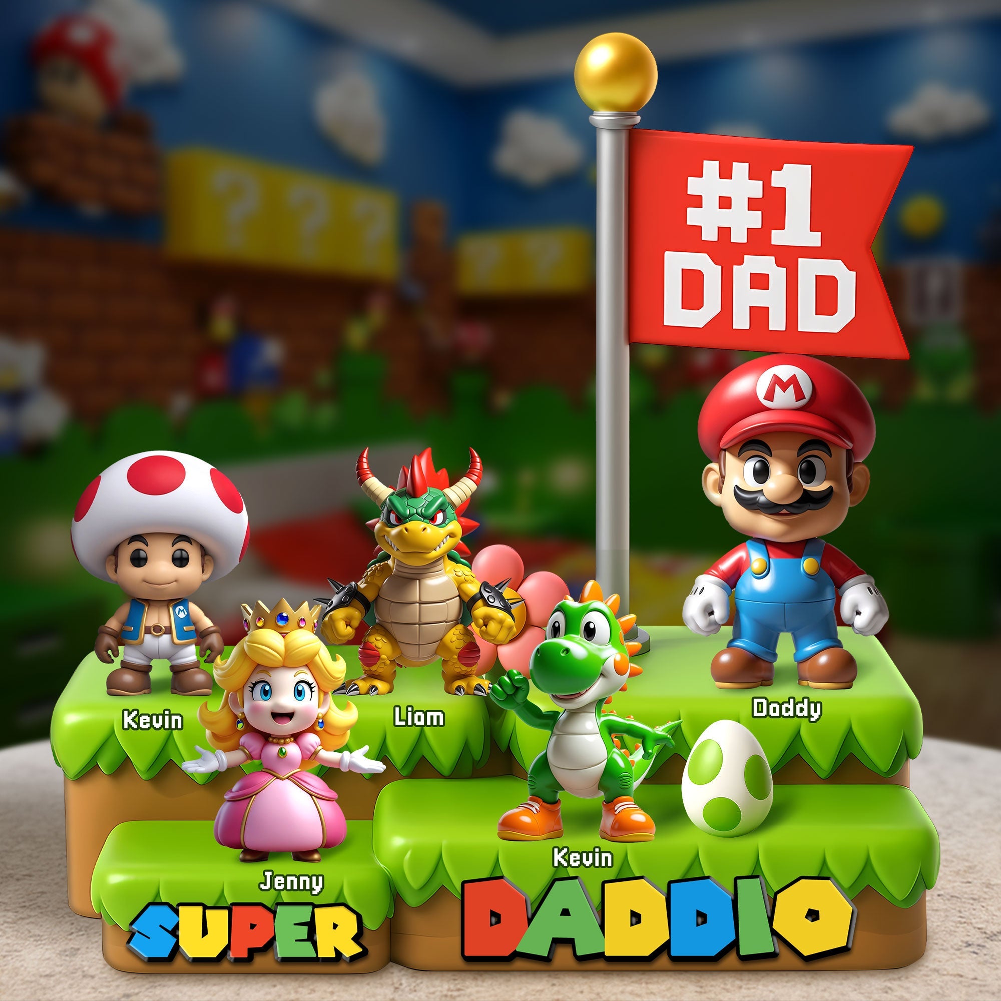 "Every Dad’s Super Hero!" - Super Daddio Plaque - Personalized Gifts for Dads and Grandpas Shaped Plaques PopCulturePrints