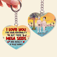 Load image into Gallery viewer, Personalized Funny Keychain for Him - Mega Seeds Design | Valentine&#39;s Day Gifts Keychains PopCulturePrints
