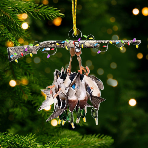 Custom Duck Hunting Christmas Rifle Ornament Ornament PopCulturePrints