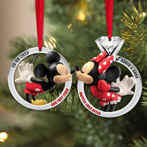 Personalized Couple Ornaments - Perfect Valentine’s Day Gifts for Christmas & Anniversaries Ornament PopCulturePrints