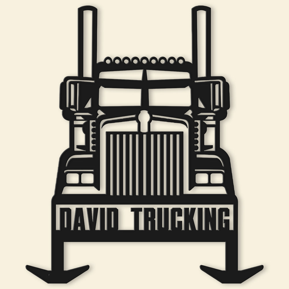 Personalized Truck Wall Art - Custom Name Trucking Sign