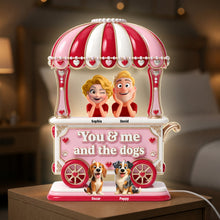 Load image into Gallery viewer, You &amp; Me And The Dogs Light Box - Personalized Gift for Dog Lovers &amp; Couples
