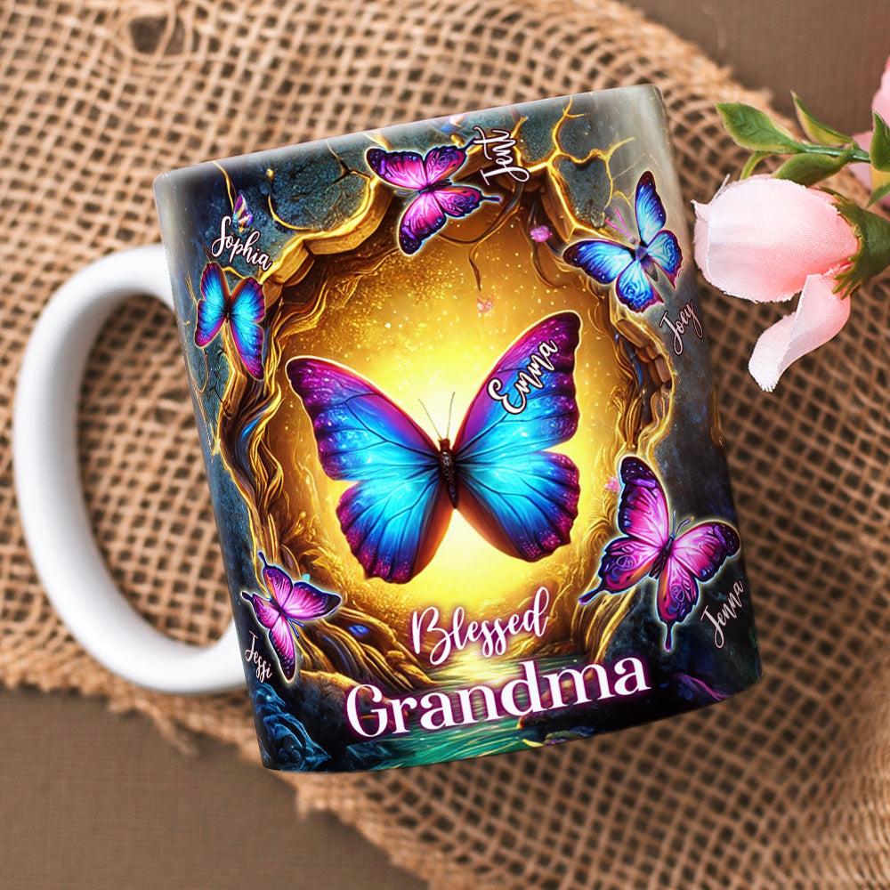 Blessed Grandma Coffee Mug - Personalized Gift for Grandma Coffee Mug PopCulturePrints