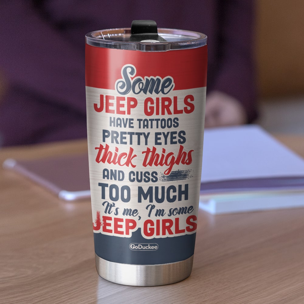 Personalized Jeep Girls Tumbler - Custom Name Travel Mug