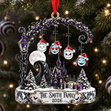 Load image into Gallery viewer, “Embrace the Gothic Spirit” - Customizable Gothic Family Castle Ornament - Unique Christmas Gift for Families, Friends, and Loved Ones
