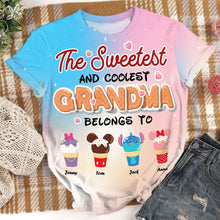 Load image into Gallery viewer, Personalized The Sweetest Grandma 3D Shirt - Custom Names
